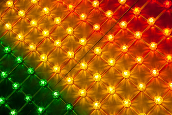 Miscellanea, Miscellaneous, Multicolored, Motley, Grid, Gradient, Light Bulbs HD wallpaper