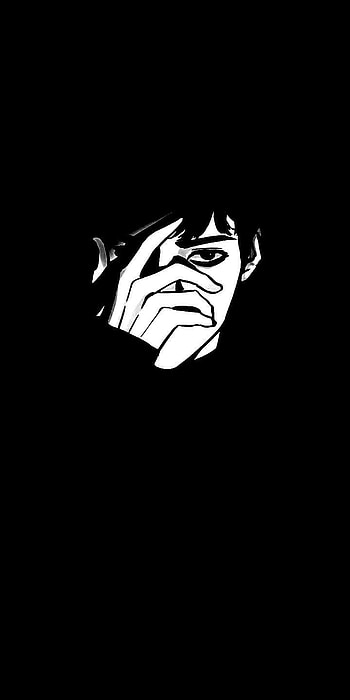 Boy in dark, art, sleeve, black HD phone wallpaper