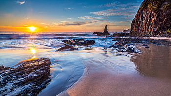 Jones Beach Australia, australia, beach, nature, graphy, sunrise HD wallpaper