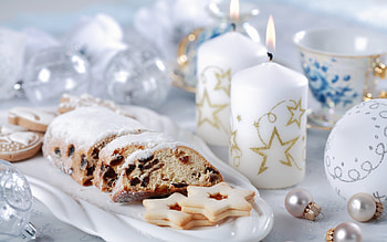 Happpy Holidays!, white, candle, craciun, christmas, cookie, deco, card, cake, new year HD wallpaper