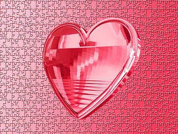 Puzzle heart, hearts, love HD wallpaper