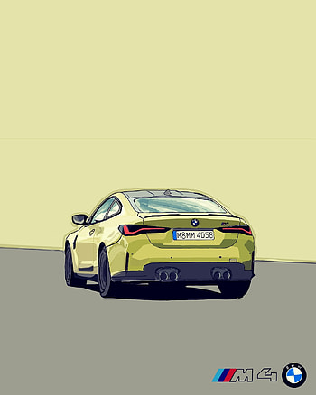 M4 Minimalist, cars, bmw HD phone wallpaper
