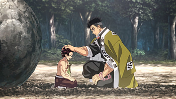 Kimetsu no Yaiba, Demon Slayer: Kimetsu no Yaiba, Tanjiro Kamado, Gyomei Himejima, Anime HD wallpaper