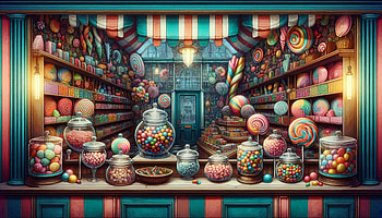 Colorful Candy Store, candy store, candy, sweets, store, colorful HD wallpaper