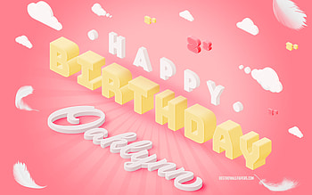 Happy Birtay Oaklynn, 3d Art, Birtay 3d Background, Oaklynn, Pink Background, Happy Oaklynn birtay, 3d Letters, Oaklynn Birtay, Creative Birtay Background HD wallpaper