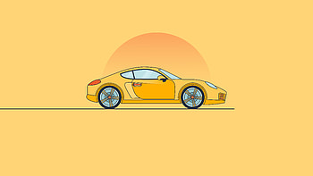 Porsche Minimal Yellow , porsche, cars, minimalism, minimalist, artist, artwork, digital-art HD wallpaper