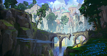 Eternal Strands: Fantasy Bridge, video game, Eternal Strands, bridge, fantasy landscape HD wallpaper