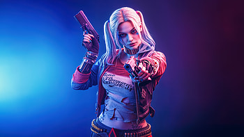 Harley Quinn Resolute Stand, harley-quinn, superheroes, artwork, artist, digital-art, deviantart HD wallpaper