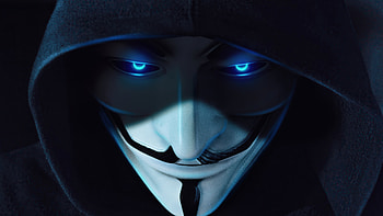Anonymus Guy Blue Eyes , anonymus, hoodie, mask, artist, artwork, digital-art HD wallpaper