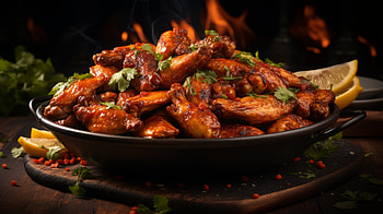 Savory Chicken Wings, Chicken Wings, food, chicken HD wallpaper