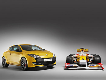 Renault Megane RS 2009, yellow, 2009, renault, rs, megane HD wallpaper