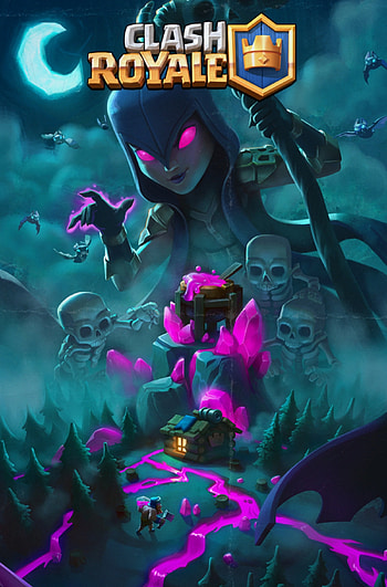 Clash Royale Bruja, magenta, pink HD phone wallpaper