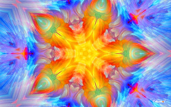 Glowing star, blue, by cehenot, art, orange, cehenot, star, painting, abstract, pictura, green, yellow, texture HD wallpaper