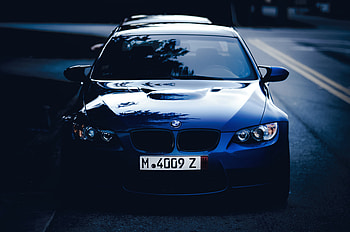 Blue, auto, car, BMW, front HD wallpaper