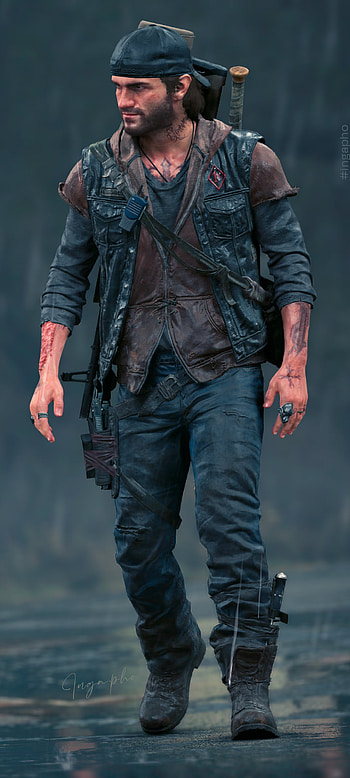 Days Gone, ps4, gun, rain, game, playstation, pc, ps5, ingapho, daysgone, men, deek, smile HD phone wallpaper