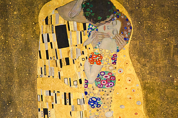 Gustav Klimt, The Kiss story, Adrian Brijbassi HD wallpaper
