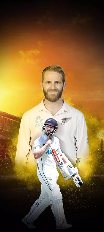 Kane Williamson, sports uniform, flash graphy HD phone wallpaper