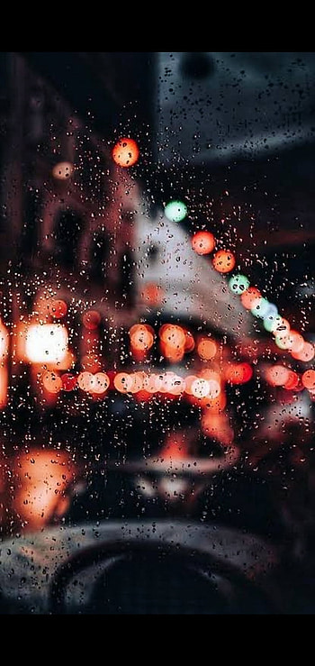 Rainy Night, automotive lighting, orange, glass, car, water HD phone wallpaper