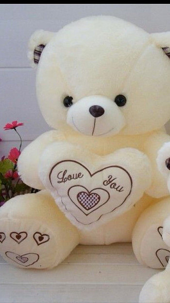 Teddy Bear Love, White HD phone wallpaper
