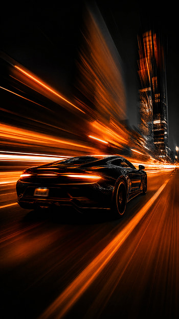 Midnight Blaze | Neon Noir Drive | Amber Velocity | Urban Ember Rush, Car, Sports Car, Supercar HD phone wallpaper