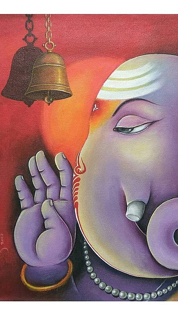 Best Ganesh, Little Ganesh, Painting HD phone wallpaper