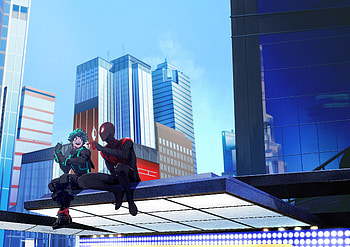 Miles Morales & Izuku Midoriya Epic Movie Crossover, Miles Morales, Izuku Midoriya, movie, crossover HD wallpaper