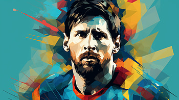 Leo Messi in Vector Art, Lionel Messi, Sports HD wallpaper