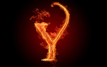 :), fire, red, y, letter, initial, orange HD wallpaper