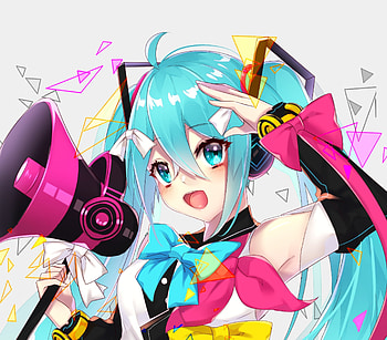 Speaker, anime girl, hatsune miku HD wallpaper
