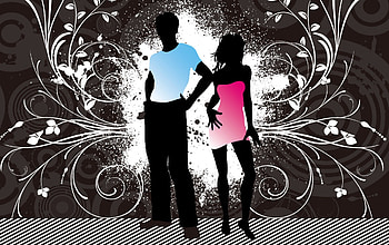 texture, a girl with a boy HD wallpaper