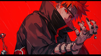 Anime Intensity: Pain Unleashed, Anime, Naruto, Pain (Naruto), red anime HD wallpaper