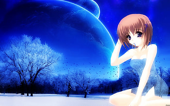 Simplicite, blue, animal, cute, scenery, planet, abstract, moon, scenic, short hair, female, sexy, scene, bird, purple eye, landscape, hot, girl, tree, anime girl, plant, anime, fantasy, brown hair, forest HD wallpaper