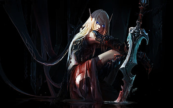 Elf Warrior, Blood Elf Death Knight, World of Warcraft . HD wallpaper