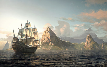 Pirate Ship ~ Sdeer HD wallpaper