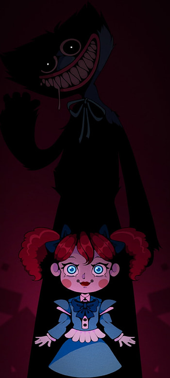 poppy playtime, rojo claro, ojos brillantes, wuggy, muñeca, videojuego, huggy, huggy wuggy, azul, juego HD phone wallpaper