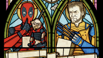 Deadpool & Wolverine : Dynamic Duo in Stained Glass Style, Deadpool & Wolverine, Deadpool, Wolverine HD wallpaper
