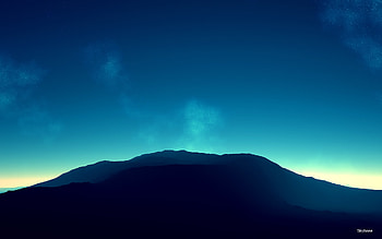 Blue Mountain, blue, scene, sky, nature, cloud, mountain HD wallpaper