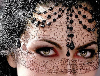 Veiled, eyes, girl, fantasy HD wallpaper