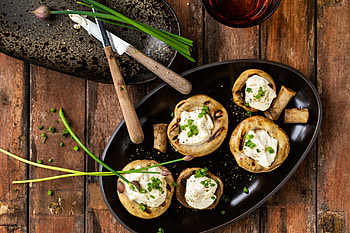 Grilled mushroom dish, Creamy cheese filling, Swiss recipe, Finger-licking good HD wallpaper