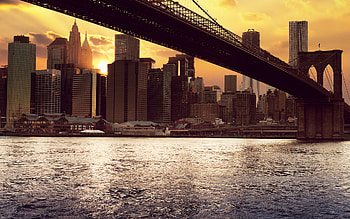 Landscape, Cities, Rivers, Bridges HD wallpaper