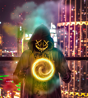 Magic, Fire, Miscellanea, Miscellaneous, Ball, Mask, Hood HD phone wallpaper