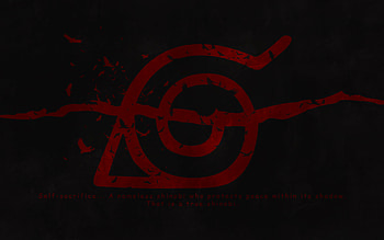 Konoha Symbol, Anime emblem, Leaf Village insignia, Naruto franchise HD wallpaper