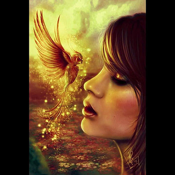 Secret Garden, cg, bird, fantasy, garden, girl, lovely, secret, beauty HD wallpaper