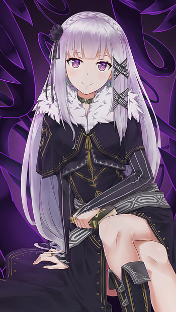 Emilia, anime, re zero HD phone wallpaper