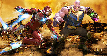Iron Man Vs Thanos , iron-man, thanos, superheroes, digital-art, superheroes, deviantart HD wallpaper