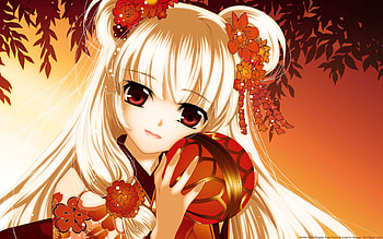 Anime, Girl, Ball, Blonde HD wallpaper