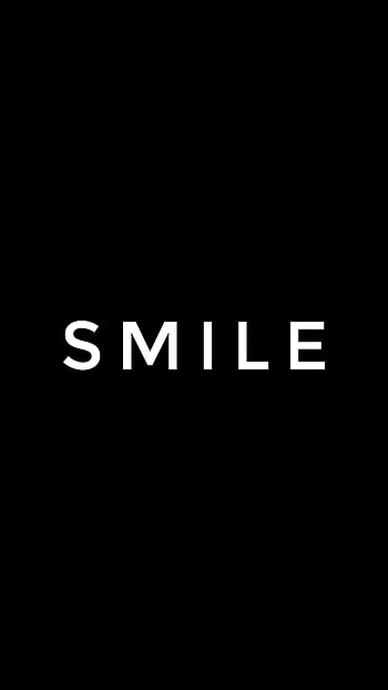 Smile, quote, white, happy, black, quotes HD phone wallpaper