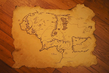 Lord of the Rings, Middle Earth map, Traditional replica, Detailed HD wallpaper