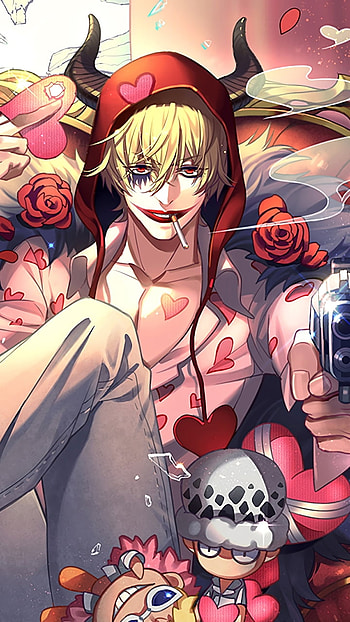 Donquixote Rosinante, smoking, Anime, One Piece HD phone wallpaper