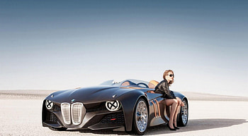 BMW Girl, bmw, girl, sky, model HD wallpaper